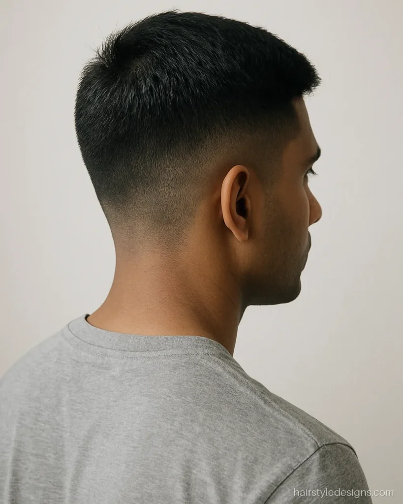 Fauji cutting with number 2 sides and a short rounded top