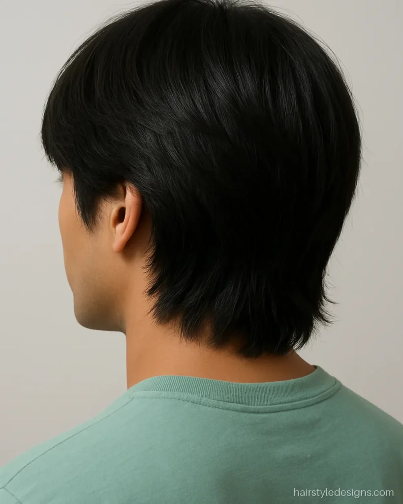 Layer cut for men with ear length hair and soft blended layers