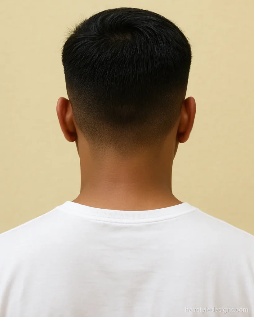 Summer haircut for men with a number 1 taper and a 2 cm top