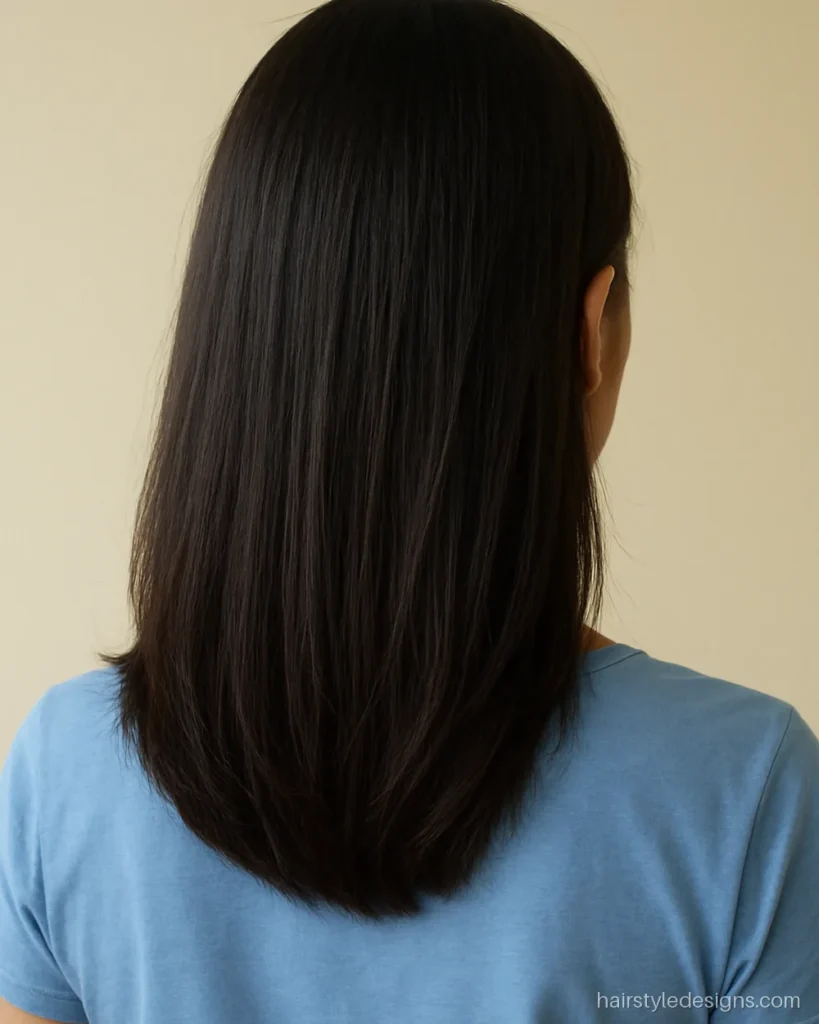 Feather cut for thin hair with light feathering only at the tips
