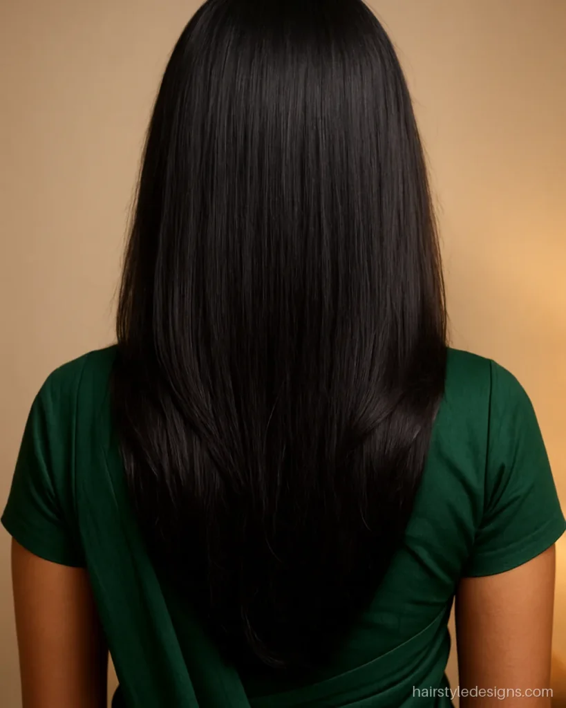 Haircuts for girls with long hair in blended layers reaching mid back