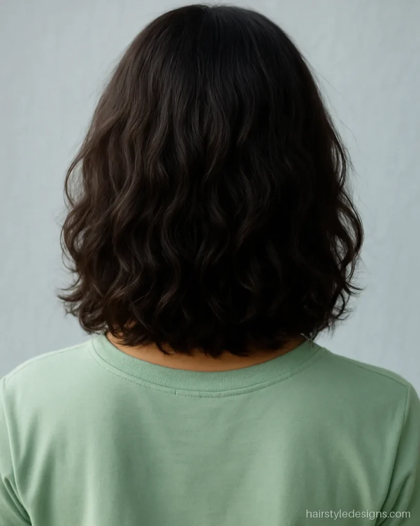 Layered haircuts for women with medium wavy hair left to air dry