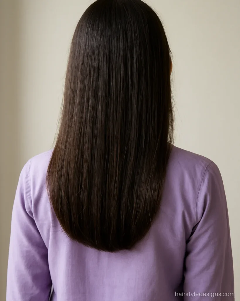 Layer cut for thin hair with few long layers and full ends