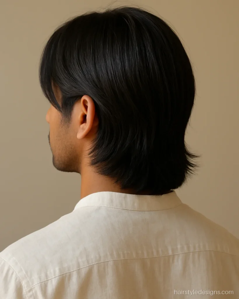 New front hairstyle for men with a curtain middle part and flow