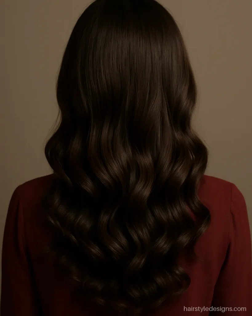 Soft curls hairstyle with loose curls on long open hair