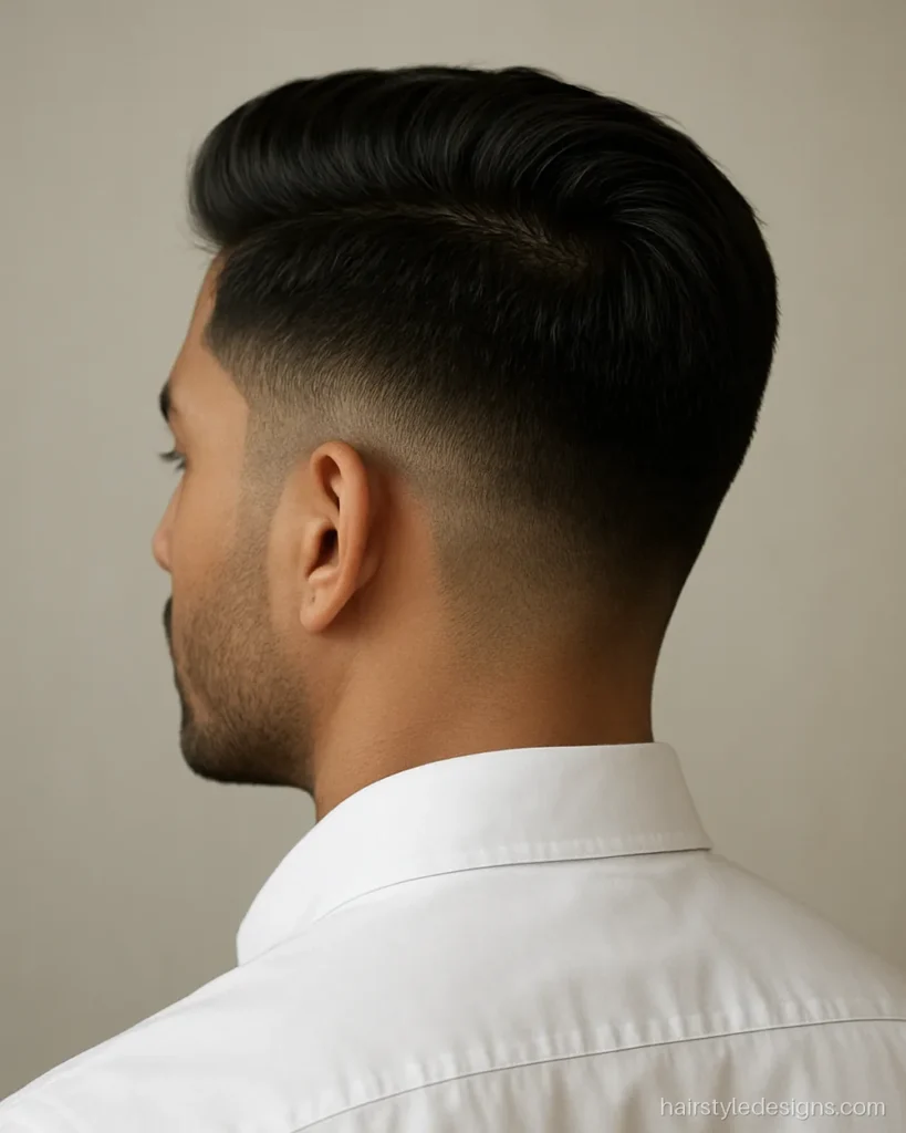 Low fade quiff hairstyle men can wear to office every day