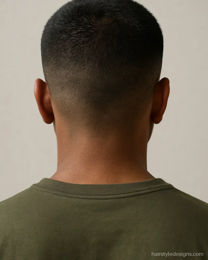 Short hair hairstyle buzz cut on a number 2 guard all over